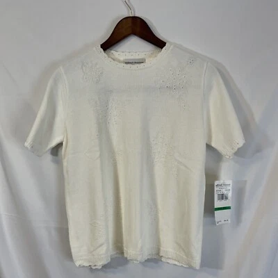 ALFRED DUNNER Mujer Talla PL Petite MORITZ Vellón Diseño Flores Foto 1 de 4