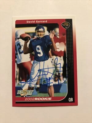 DAVID GARRARD 2002 SCORE ROOKIE RC AUTOGRAPHED SIGNED AUTO FOOTBALL CARD 257  - Image 1 of 2