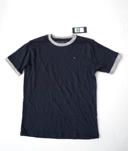 Tommy Hilfiger Navy Blue Ringer Logo T-shirt Size Youth Large - Picture 1 of 3