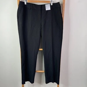 Suzanne Grae Dress Pants Womens 14 Black Straight Trousers Classic Fit NWT - Picture 1 of 15
