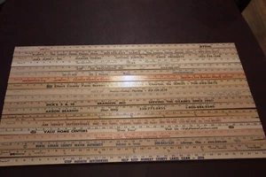 19 Yardstick Wood Wooden Ruler Lot Advertising Sign Color Art Craft Hobby - Picture 1 of 8