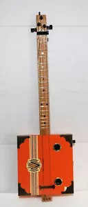 Cigar box guitar, 3 string, metal frets, piezo sound PU installed (see desc) - Picture 1 of 2