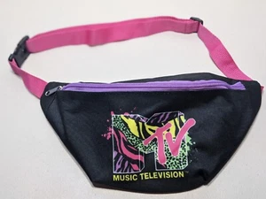 Retro MTV Musik Fernsehen Bauchtasche schwarz und pink Tasche selten - Bild 1 von 7