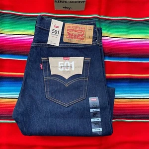 NEW Levis 501 Original Fit Straight leg indigo blue denim jeans 34 x 34 NWT - Picture 1 of 4
