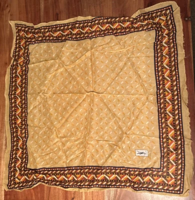 Bufanda de algodón vintage Yves Saint Laurent 25 pulgadas x 25 pulgadas YSL Foto 1 de 4