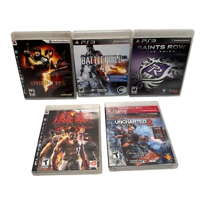 Lote de 5 - Juegos PS3: RE5, Battlefield 4, Saints Row, Tekken 6, Uncharted 2 Foto 1 de 4
