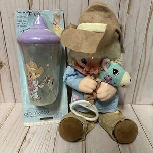 Precious Moments Luv N Care Musical Pull Down Baby Plush Cowboy & No Spill Cup - Picture 1 of 18