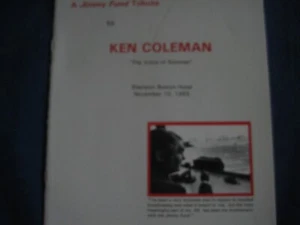 Ken Coleman: "The Voice of Summer" Tribute by the Jimmy Fund. November 10, 1993. - Picture 1 of 4