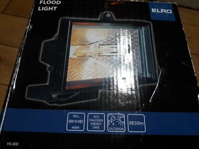 400W Halogen Floodlight Black Outside Light Bulb included COLLECTION ONLY - Image 1 of 2