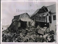 1935 Press Photo A newly built home, destroyed in fierce gale winds in Rio de