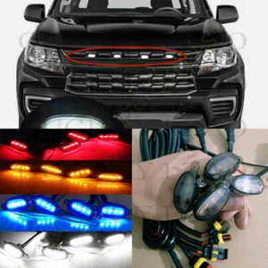 Lámpara DRL estilo raptor con luz LED de rejilla delantera 4 piezas para Chevy Colorado 2021-2025 - Imagen 1 de 14
