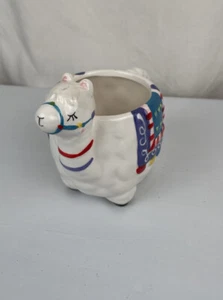 Llama Figural Coffee Mug Ceramic Hand Painted Planter or Hot Beverage Cup EUC - Picture 1 of 8