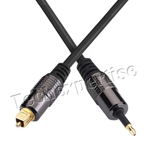 Premium Toslink to Mini-Toslink Optical Fiber S/PDIF Audio Cable Lead 0.5m ~ 10m - Picture 1 of 1