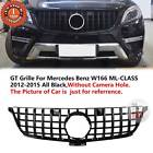 For Mercedes Benz W166 Ml Class 2012-2015 Gt R Front Bumper Grille Gloss Black