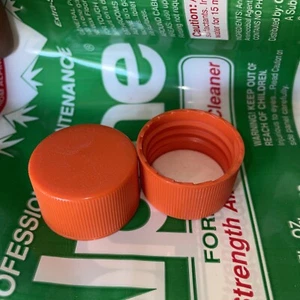 Orange Cap,Screw Closure Size 33-430,Pk100 Paper Lined New - Picture 1 of 6