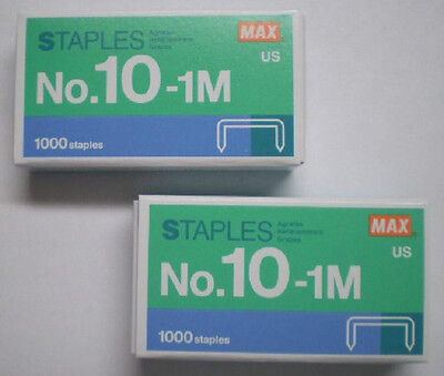 2 - 1000ct. Boxes 2000 QTY MAX Mini Staples No 10 SWINGLINE TOT 50 Fast Shipping • 7.95$