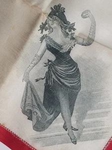 Fazzoletto vintage, donna vittoriana, Sapho - Foto 1 di 7