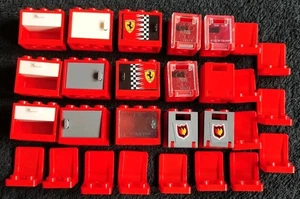 LEGO Furniture Container Cabinet Box Cupboards Chair Crate Drawers Red Bundle - Picture 1 of 5