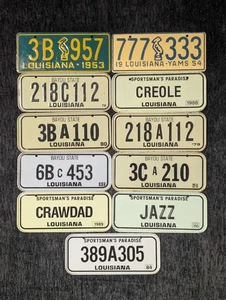 LOUISIANA mini cereal license plate lot of 11 all different - Picture 1 of 1