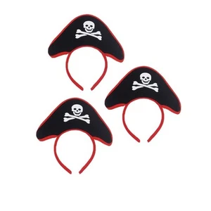 4 Pcs Pirate Head Hoop Baby Halloween Headband for Kid Bone Hair Clips - Picture 1 of 12