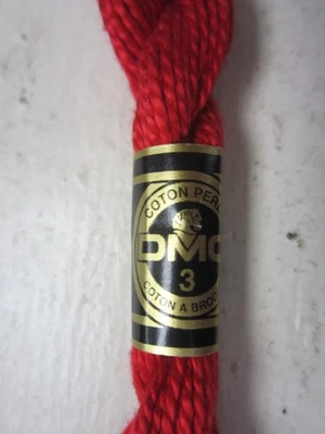 DMC Cotton Perle #3 Red #321 Embroidery Floss Thread 15m - 15.4 yards - Image 1 of 3