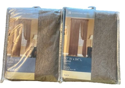ESSENTIAL HOME Panel Taupe 50"W X 84"L Lot of 2 - Image 1 of 4
