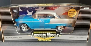 1:18 Diecast *LIMITED EDITION* (1/2500) 1955 Chevy Bel Air (Blue/Silver) - Picture 1 of 2