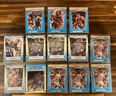 (13) 1988 1989 1990 Fleer All Star Sticker Card Lot NBA HOF - image 1 of 2