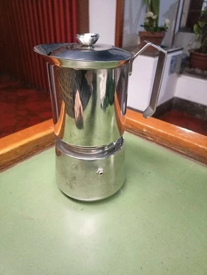 Caffettiera " A. DOTTI " STAINLESS STEEL 18/8. Tazze 4/6  Nuova, Made in Italy  - Immagine 1 di 4