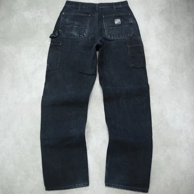 Carhartt x Chrysler импортированный из Детройта IFD выцветший черный двойной колено 30 x 32,5 - Изображение 1 из 4