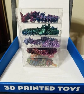 3D Printed Dragon (5pcs set) Assorted Colors Flexible Articulated 15 Inch New - Picture 1 of 7