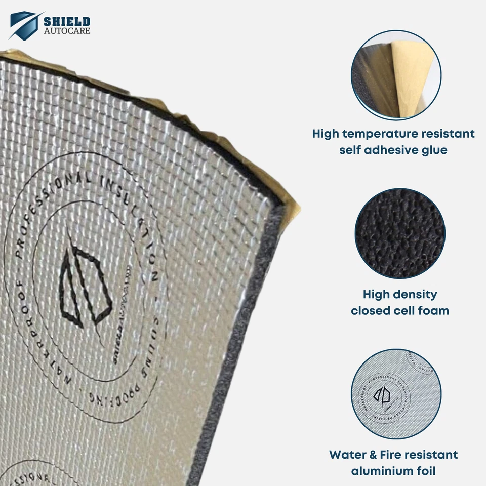 Self Adhesive Campervan Insulation Thermal Floor Foil Camper Van Sound Foam - Image 1 of 4