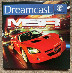 MSR Metropolis Street Race Dreamcast Manual ONLY Replacement Instruction Booklet