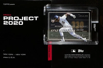 2020 TOPPS PROJECT 2020 #390 RICKEY HENDERSON - ATLETISMO OAKLAND - OLDMANALAN - Imagem 1 de 2