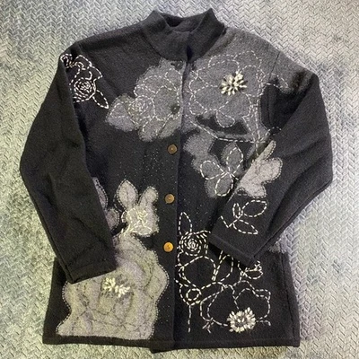 Куртка Susan Bristol шерстяная с ручной вышивкой на пуговицах спереди размер S - Изображение 1 из 4