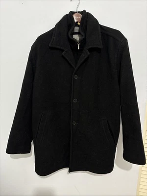 Apt. 9 Wool Blend Mens Jacket Black Regular Fit buttons and zips Pockets Sz L - Image 1 of 4