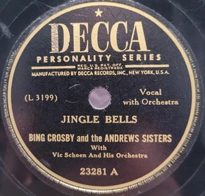 HEAR👂Bing Crosby Andrews Sisters Christmas Lot 2X 78 Jingle Bells Santa Claus - Imagen 1 de 8
