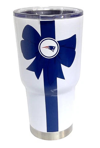 New England Patriots Christmas Tumbler 30 oz Vacuum Insulated Beverage Cup Cover