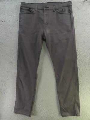 Jeans Levis 508 para hombre 38x32 negros rectos denim lavado medio desteñido ropa de trabajo Foto 1 de 4