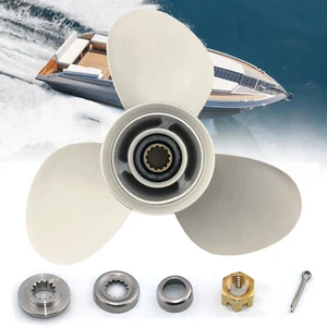 Hélice de barco 10 5/8x12 para motor marino fueraborda Yamaha 25-60 HP aluminio OEM - Imagen 1 de 7