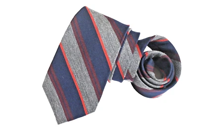 LANDS'END MEN'S TIE BLUE, GRAY/STRIPED WIDTH: 3.25" LENGTH: 61" - Image 1 of 3