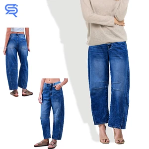 Women's Jeans Mid Low Rise Baggy Barrel  Wide Leg Pants Suits All Body Types - Picture 1 of 7