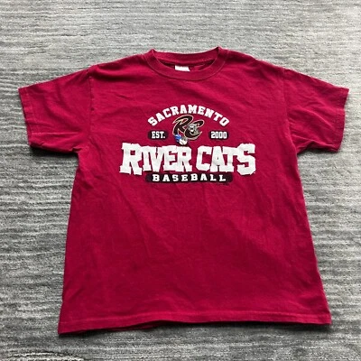 Sac River Cats Shirt Size M Youth Sacramento Baseball Short Sleeve - Image 1 of 4