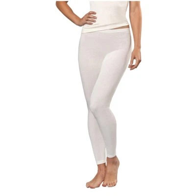 Conta Damen lange Unterhose Angora/Baumwolle Leggings Flachrand Wollwäsche - Bild 1 von 4