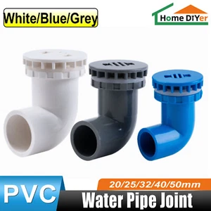 PVC 90° Elbow Pipe Fitting 20/25/32/40/50mm Tank Connector Bulkhead For Aquarium - Picture 1 of 24