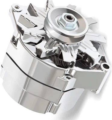 Alternator For Chrome BBC SBC Chevy 110Amp Street Rod GM 1 Wire 1975-1985 110Amp - Image 1 of 4