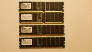 4x 1GB Samsung M312L2828ET0-CB0 ECC-Speicherriegel PC-2100R DDR RAM - Bild 1 von 1