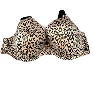 NEW Victorias Secret 38D Lightly Lined Demi Bra Beige Black Leopard #1552 - Picture 1 of 6