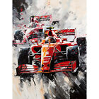 Grand Prix Track Circuit Cars Racing Paint Splat Art Canvas Picture Print 18X24