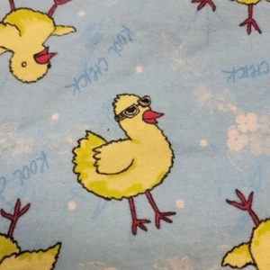 60" Cool Chick Light Blue Flannel Fabric by the Yard - Picture 1 of 1